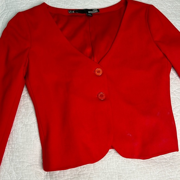 Love Moschino red cropped blazer - Picture 1 of 4